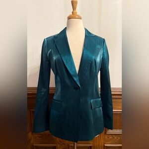 Milly Avery Aria Glazed Poly Shimmer Blazer Suit Jacket Size 4 S